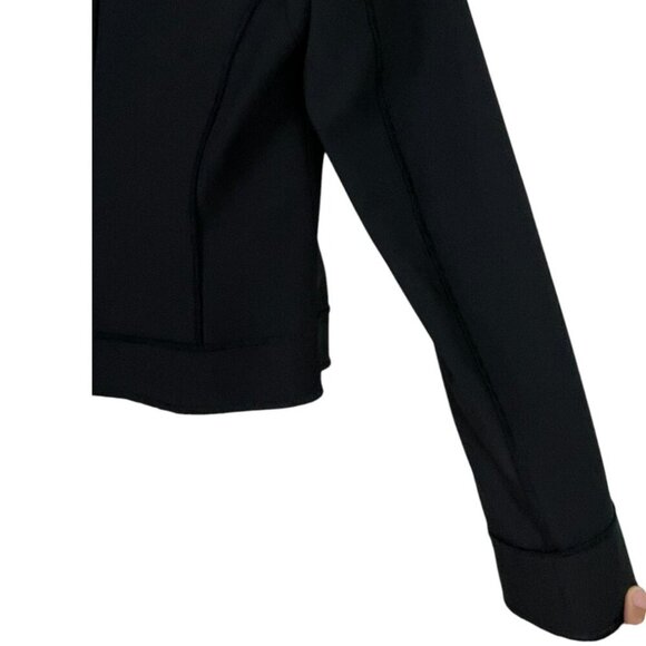 W BY WORTH BLACK WOOL STITCH DETAIL JACKET - Picture 8 of 9